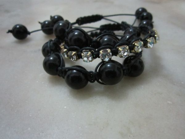 Pulseria Shambala Preta conjunto