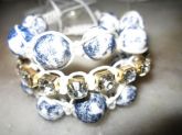 Pulseira Shambala Azul com strass